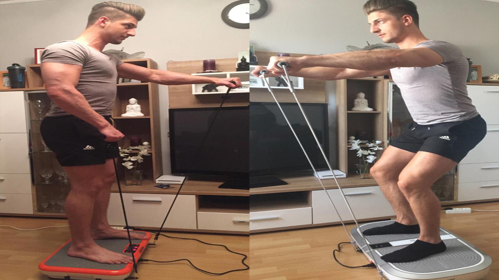 Vibrationsplatte Übungen - Frontheben 2